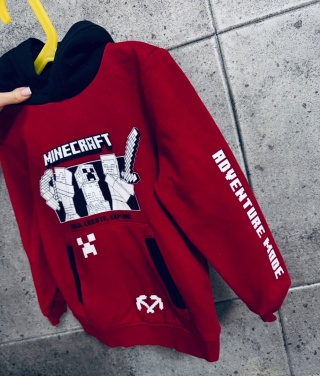 BLUZA Z KAPTUREM MINECRAFT