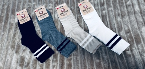 SKARPETY Z PASKAMI SZARE 39/41