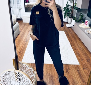 KOMPLET DRESOWY WELUR CC GRANAT