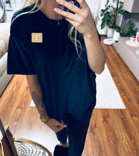 KOMPLET DRESOWY WELUR CC GRANAT