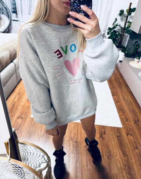 BLUZA DŁUGA SZARA