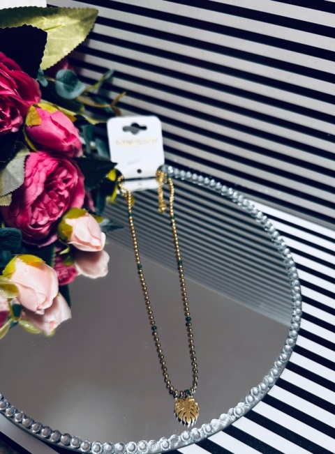 NASZYJNIK KULECZKI LIŚĆ MONSTERY