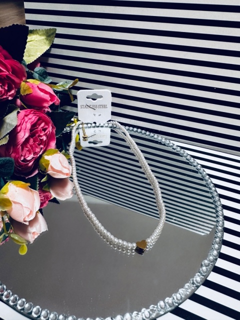 NASZYJNIK PERŁY/SERCE