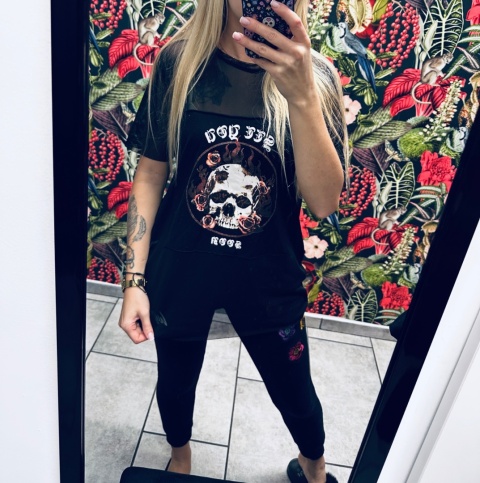 BLUZKA CZASZKA SIATKA