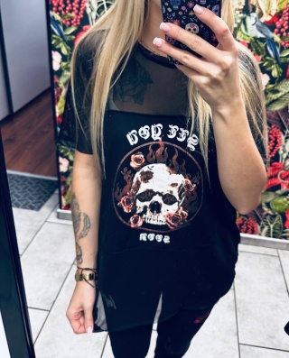 BLUZKA CZASZKA SIATKA