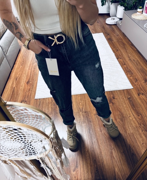 SPODNIE JEANS MOM FIT