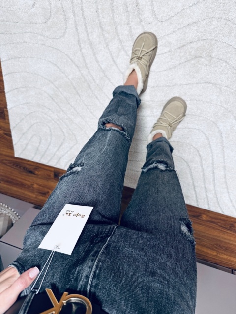 SPODNIE JEANS MOM FIT
