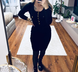 SUKIENKA PRĄŻEK ZŁOTE GUZIKI