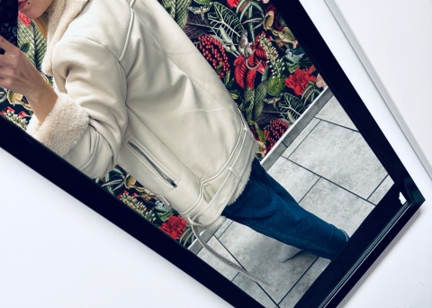 KURTKA SKÓRZANA Z FUTREM STRADIVARIUS